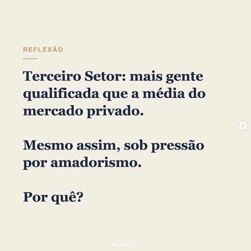Post: Terceiro Setor tem mais gente qualificada que a média do mercado privado