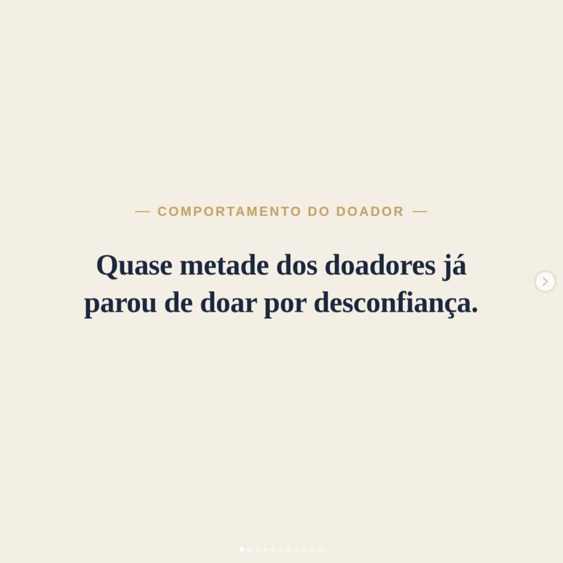 Post: quase metade dos doadores já parou de doar por desconfiança