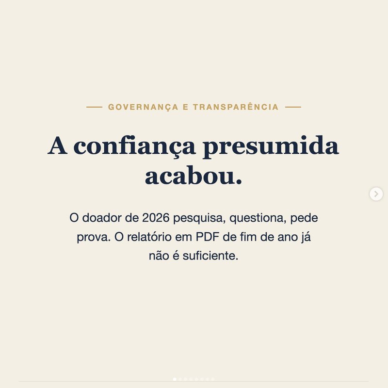Post: a confiança presumida no Terceiro Setor acabou